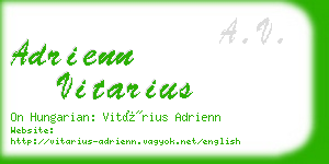 adrienn vitarius business card